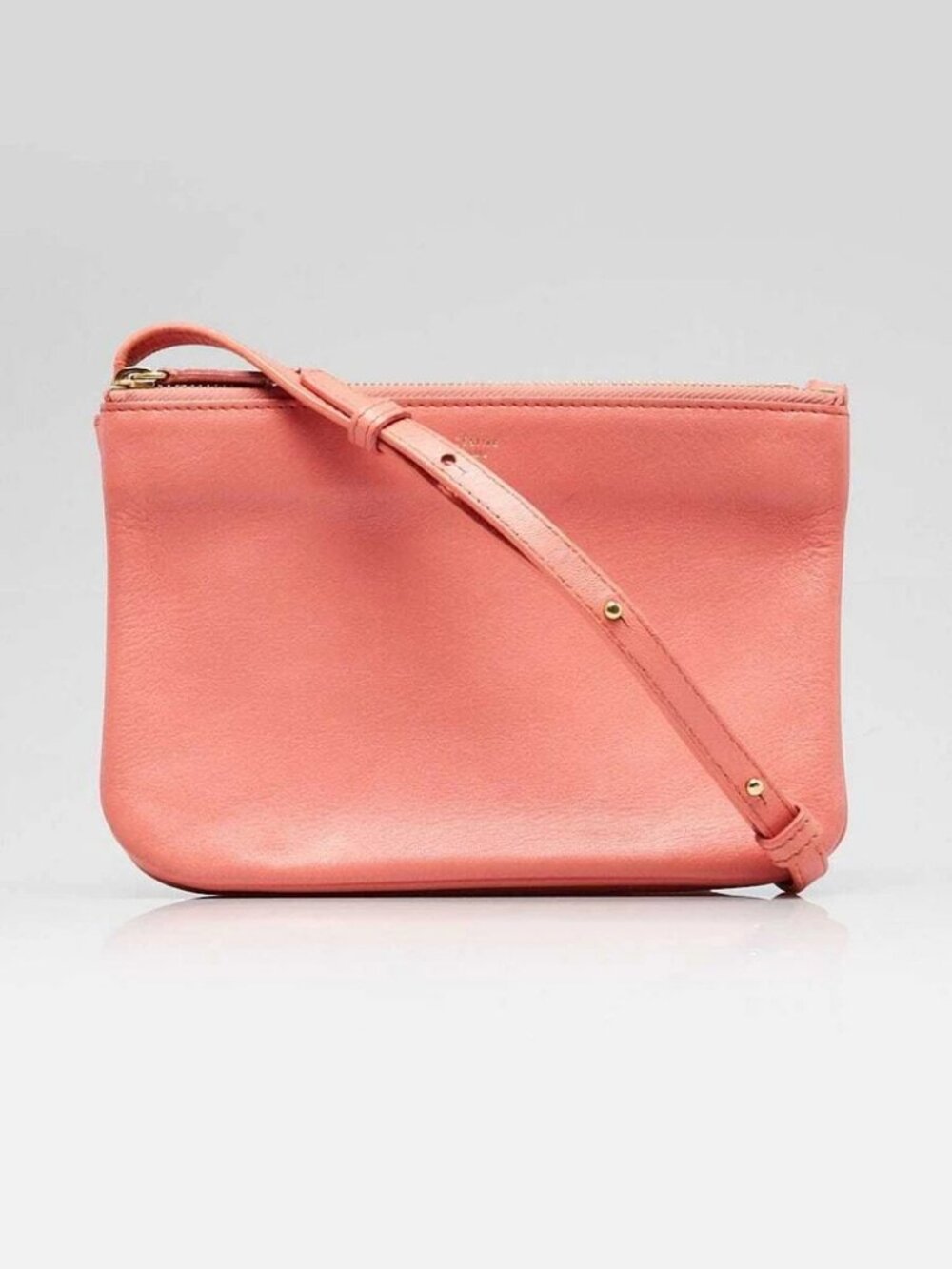 Celine Pink Leather Small Trio Crossbody Bag - Picture 1 of 12